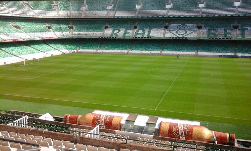 Césped del Real Betis Balompié, en Sevilla